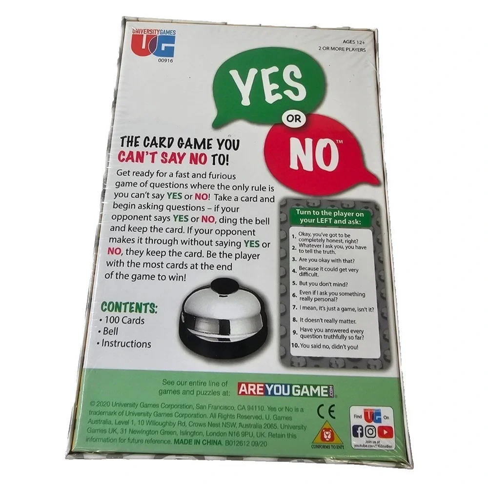 New Yes or No card game-The card game you can't say no to Party Holidays